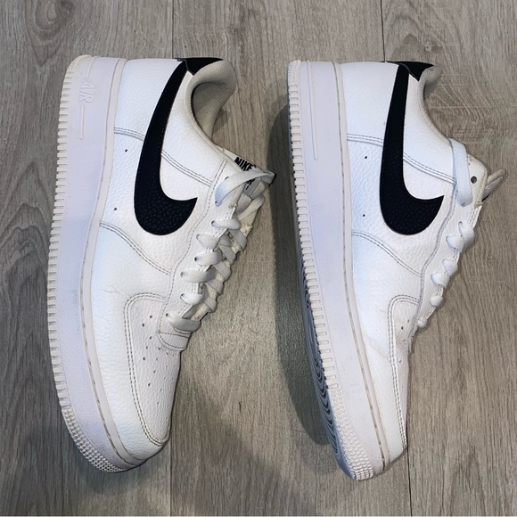 White/Black Nike Air Force 1's Shoes - Main Image